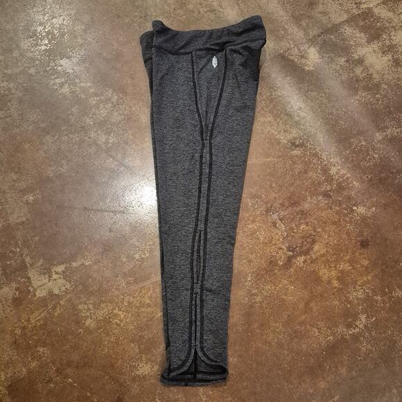 Free People Movement Infinity Leggings Women Large Gray Black Crop Yoga Active - Picture 10 of 10